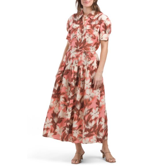 TANYA TAYLOR Pink Multi Carrington Dress